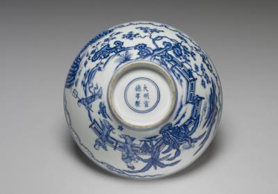 图片[3]-Bowl with human figures in underglaze blue, Ming dynasty, Xuande reign (1426-1435)-China Archive